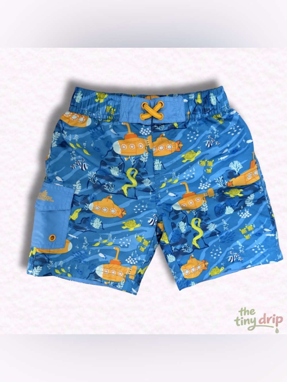 UV Skinz Blue Submarine Toddler Swim Trunks (Size 3T)